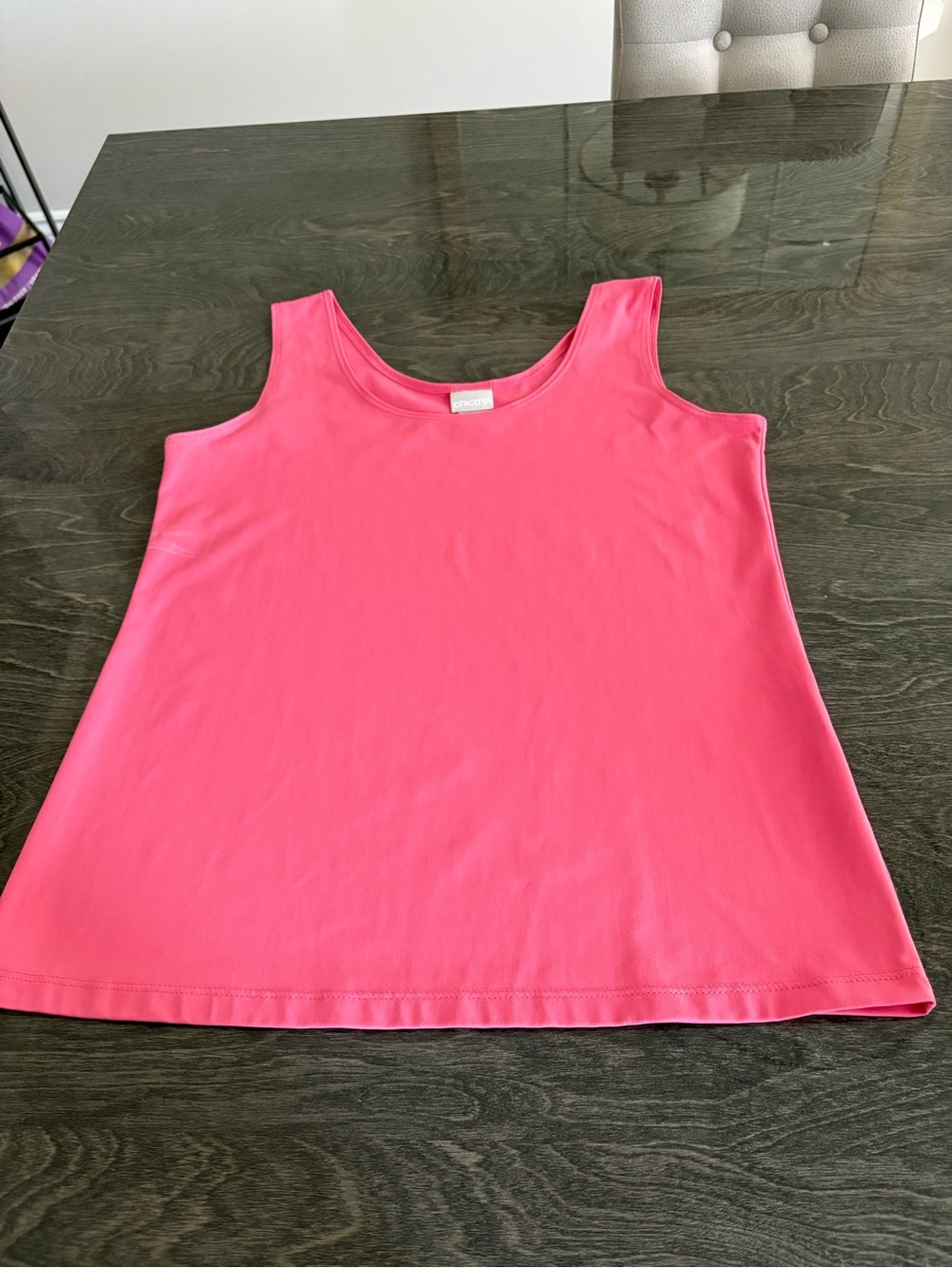 Chico's Coral Scoop Neck Tank
